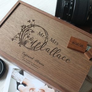 Personalised 5x7 Photo Album box with USB memory stick