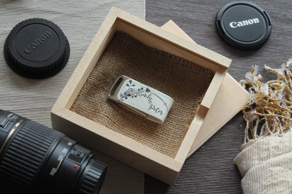 Personalised USB memory stick with Printed trinket box