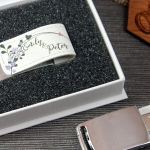 Personalised Faux Leather & metal USB memory stick USB3.0 32GB