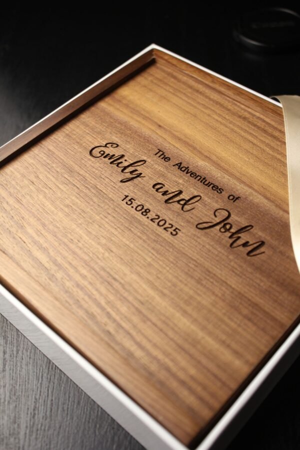 Personalised Large Rigid Presentation Gift Box for 4x6 Wooden Photo Album Box - Image 3