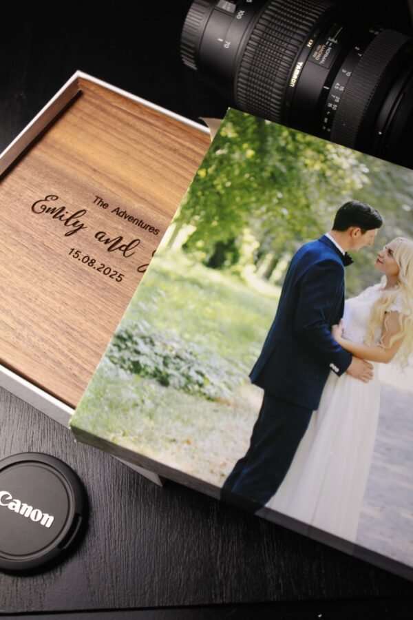 Personalised Large Rigid Presentation Gift Box for 4x6 Wooden Photo Album Box - Image 2