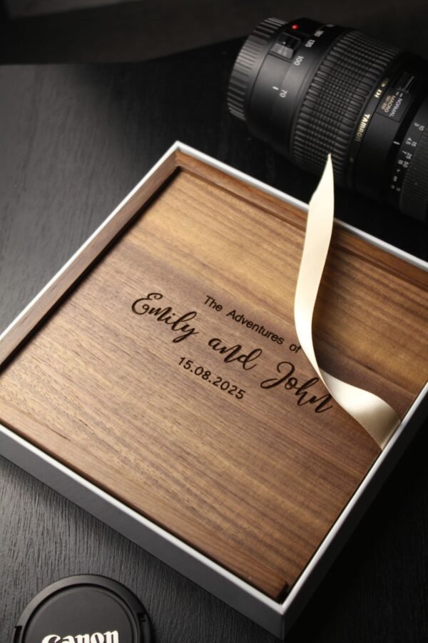 Personalised Large Rigid Presentation Gift Box for 4x6 Wooden Photo Album Box - Image 7