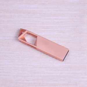 Metal USB memory stick with geometric design (Rose gold) USB3.2 32GB