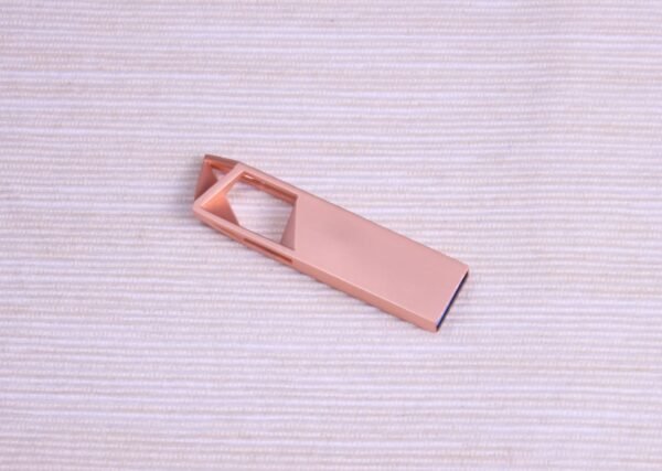 Metal USB memory stick with geometric design (Rose gold) USB3.2 32GB