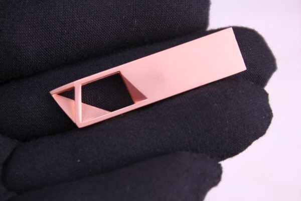 Metal USB memory stick with geometric design (Rose gold) USB3.2 32GB - Image 2