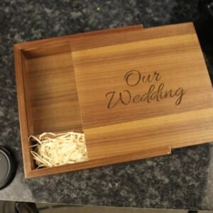 Pre engraved Wooden Photo Album box for 4"x6" Photo Prints (Solid Walnut) #1