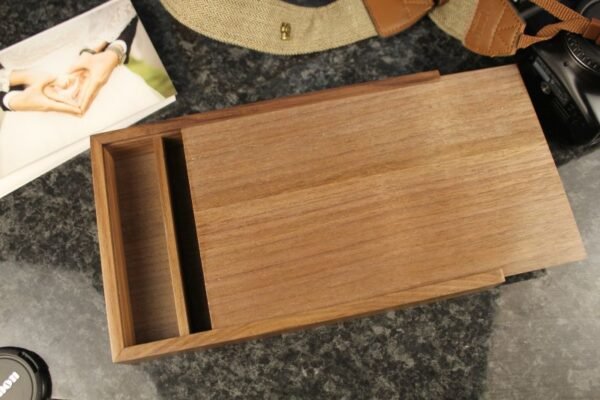 Wooden Photo Album box for 5"x7" Photo Prints (Solid Walnut) #12