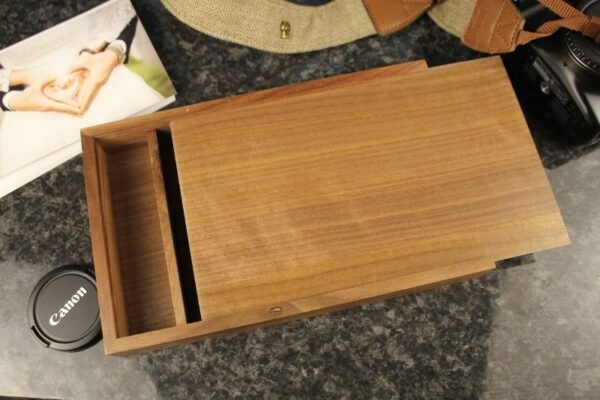 Wooden Photo Album box for 5"x7" Photo Prints (Solid Walnut) #14