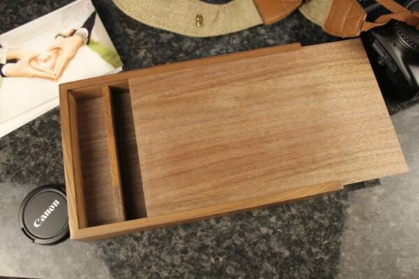 Wooden Photo Album box for 5"x7" Photo Prints (Solid Walnut) #15