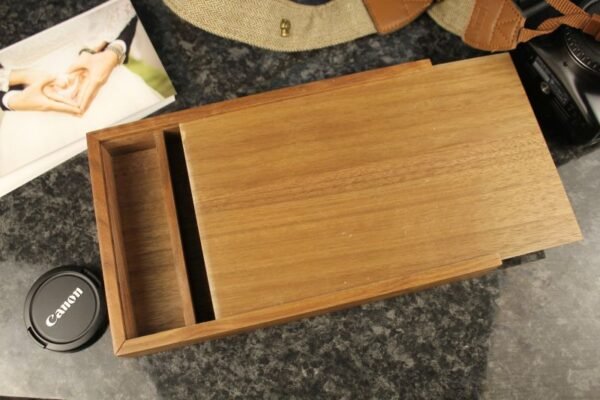 Wooden Photo Album box for 5"x7" Photo Prints (Solid Walnut) #17