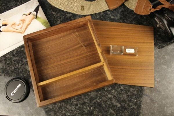 Wooden Photo Album box for 4"x6" Photo Prints (Solid Walnut) #18