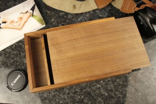 Wooden Photo Album box for 5"x7" Photo Prints (Solid Walnut) #20