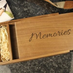 Pre engraved Wooden Photo Album box for 5"x7" Photo Prints (Solid Walnut) #7