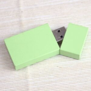 Personalised Wooden rectangular USB memory stick (Green) USB3.0 32GB