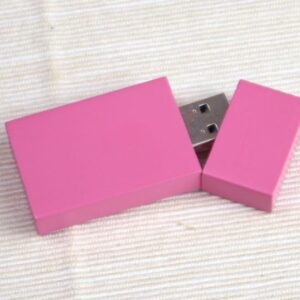 Personalised Wooden rectangular USB memory stick (Pink) USB3.0 32GB