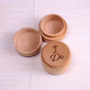Engraved Wooden ring holder