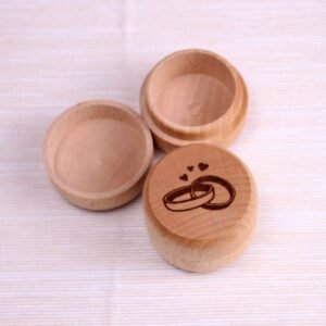Engraved Wooden ring holder