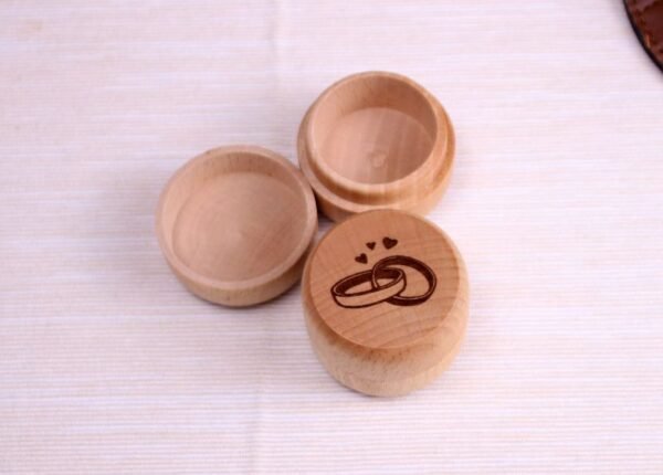 Engraved Wooden ring holder