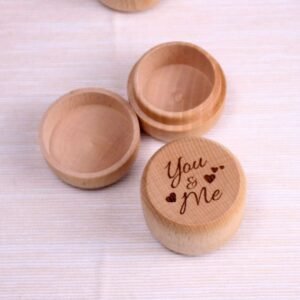 Engraved Wooden ring holder