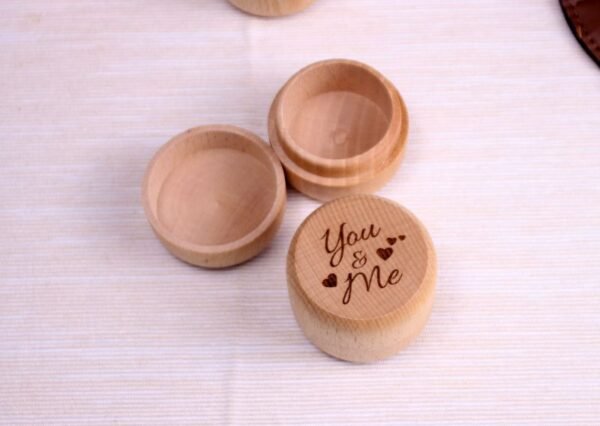 Engraved Wooden ring holder