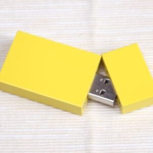 Personalised Wooden rectangular USB memory stick (Yellow) USB3.0 32GB