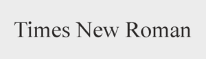 Times New Roman